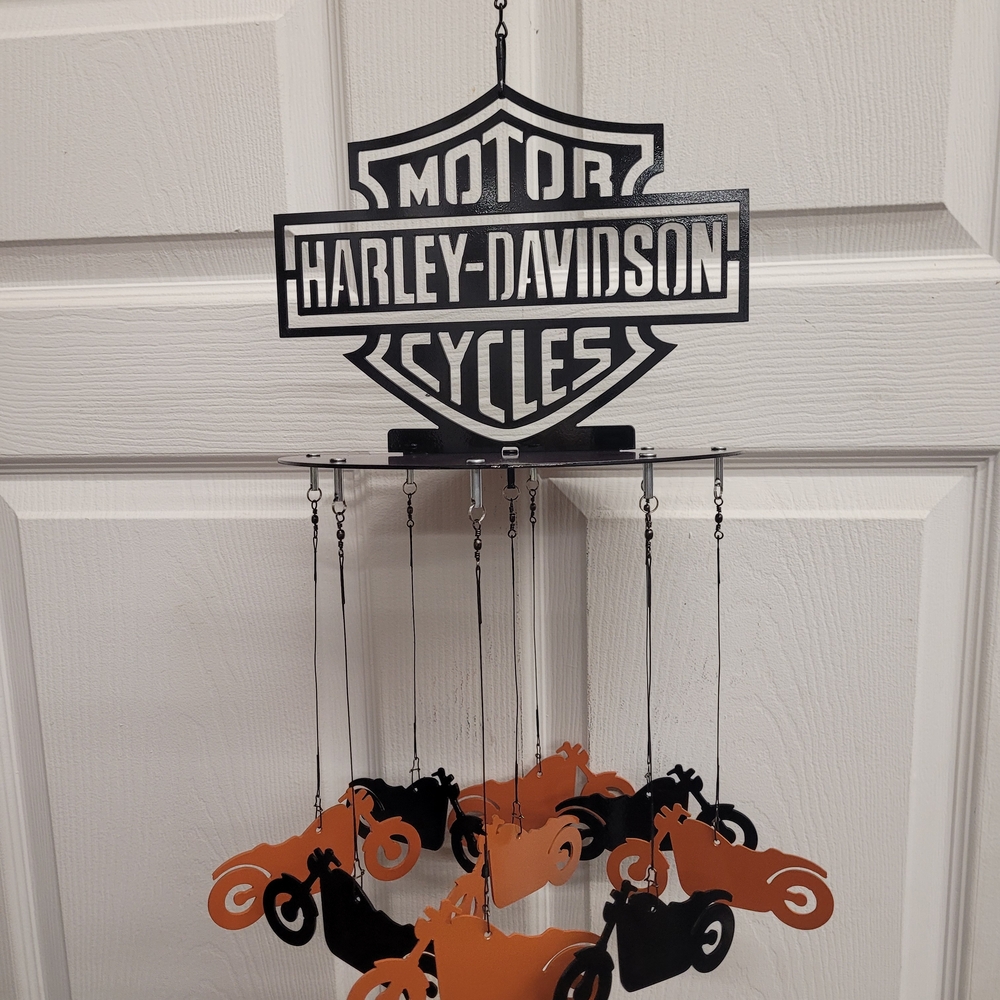 Harley-Davidson Black and Orange Motorcycle Mobile